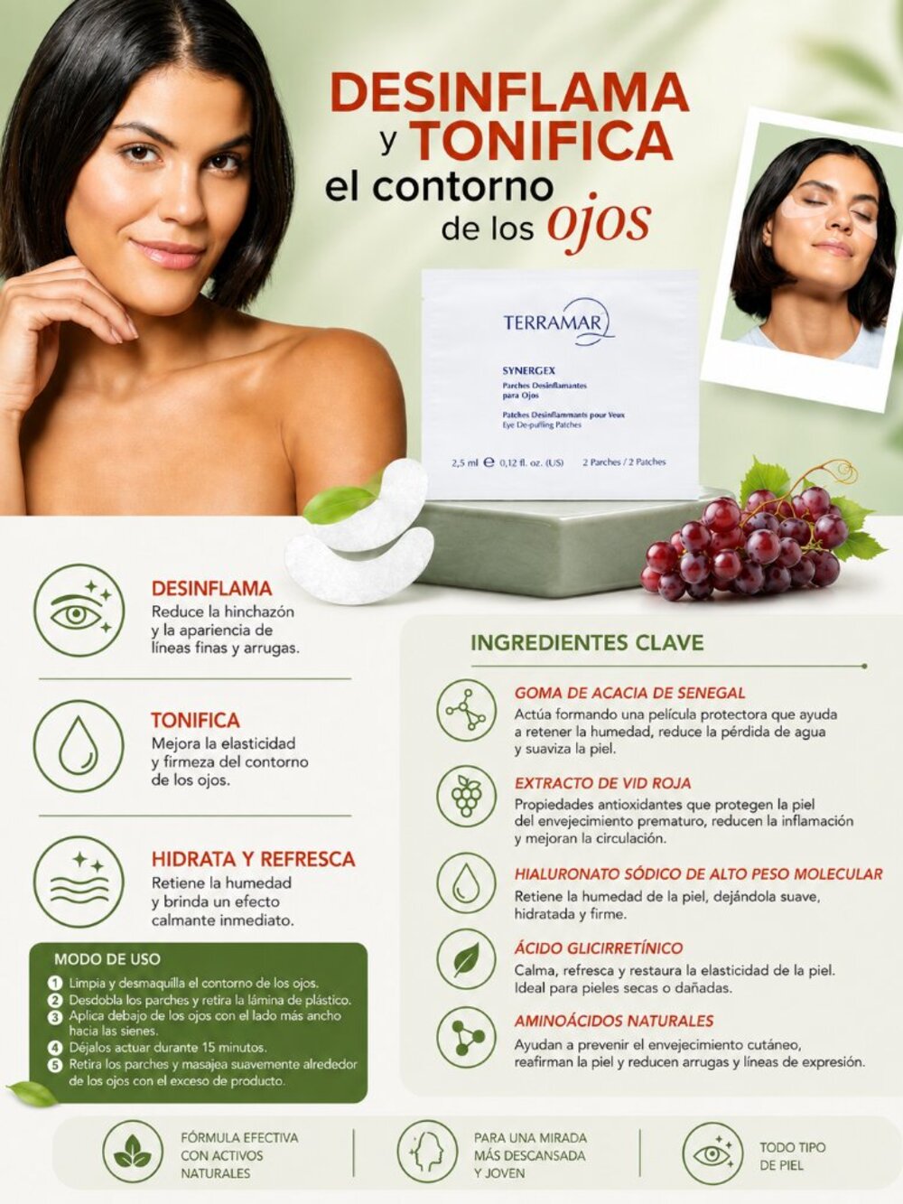 Parches Desinflamantes para Ojos/Anti-Puffiness Eye Patches
